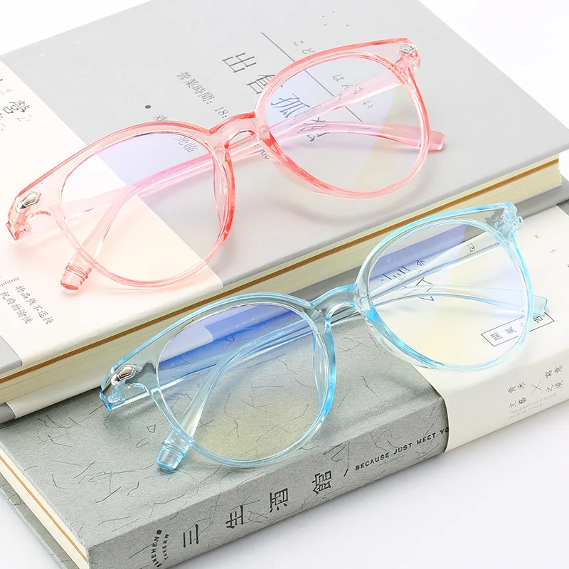 Anti Blue Light Glasses Transparent Computer Goggles Versatile Fashion Sunglasses UV400 Women Face Decor Glasses Accessories