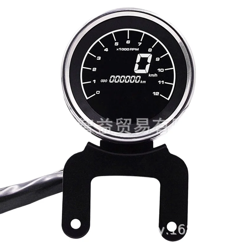 

Motorcycle LCD Instrument Assembly Street Odometer Tachometer Fuel Gauge Speedometer Digital Display Meter Universal