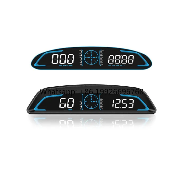 Professional Direct Factory Head up Display Speedometer Hud Speed Display Gps With Over Speed Alarm for All Car