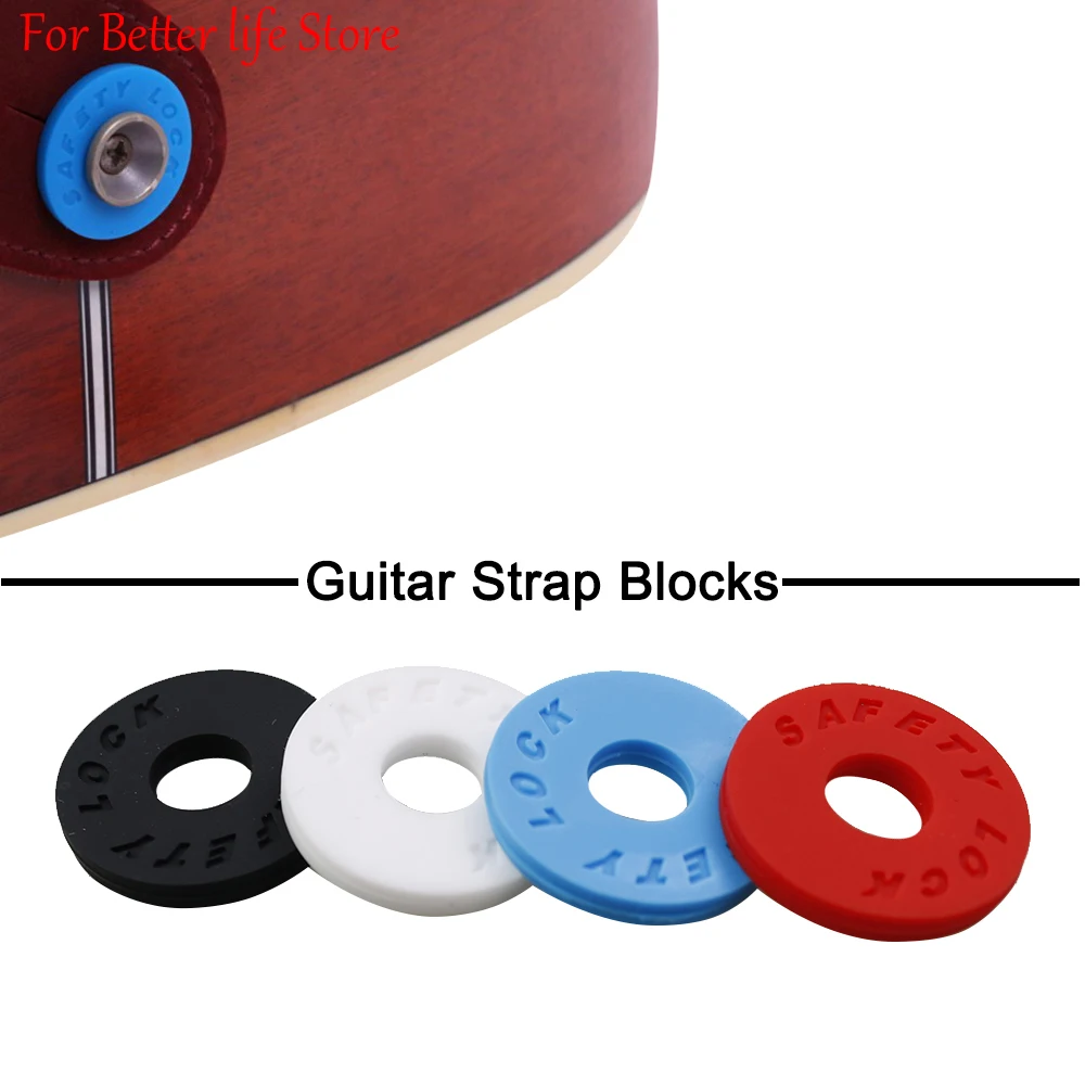 Rubber Guitar Strap Locks Blocks for Acoustic Electric Guitar Bass Lightweight Music Elements Guitar AccessoriesAnti slip tail