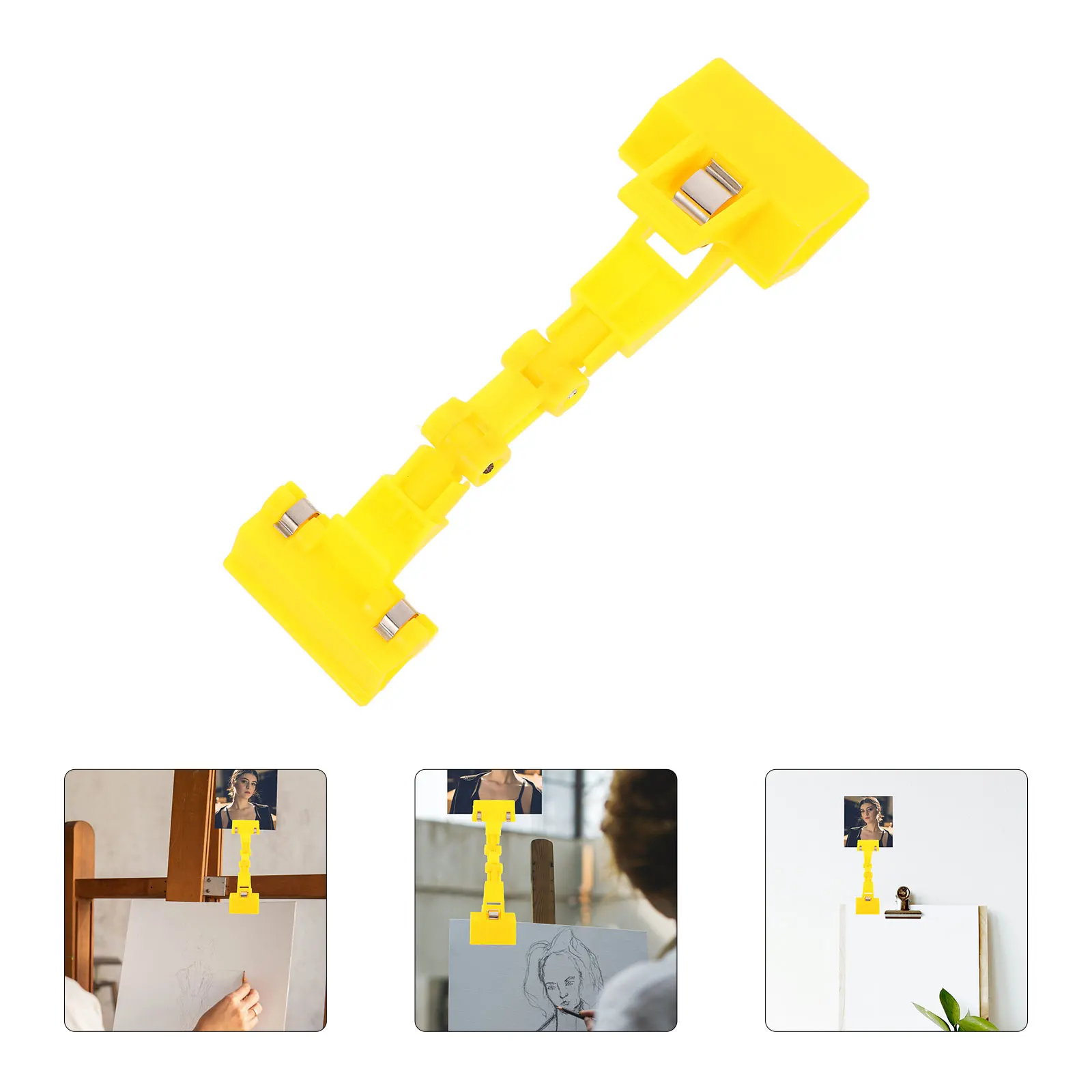 2 PCS Double-head Bracket Clip Painting Multifunction Holder Picture Message Gouache