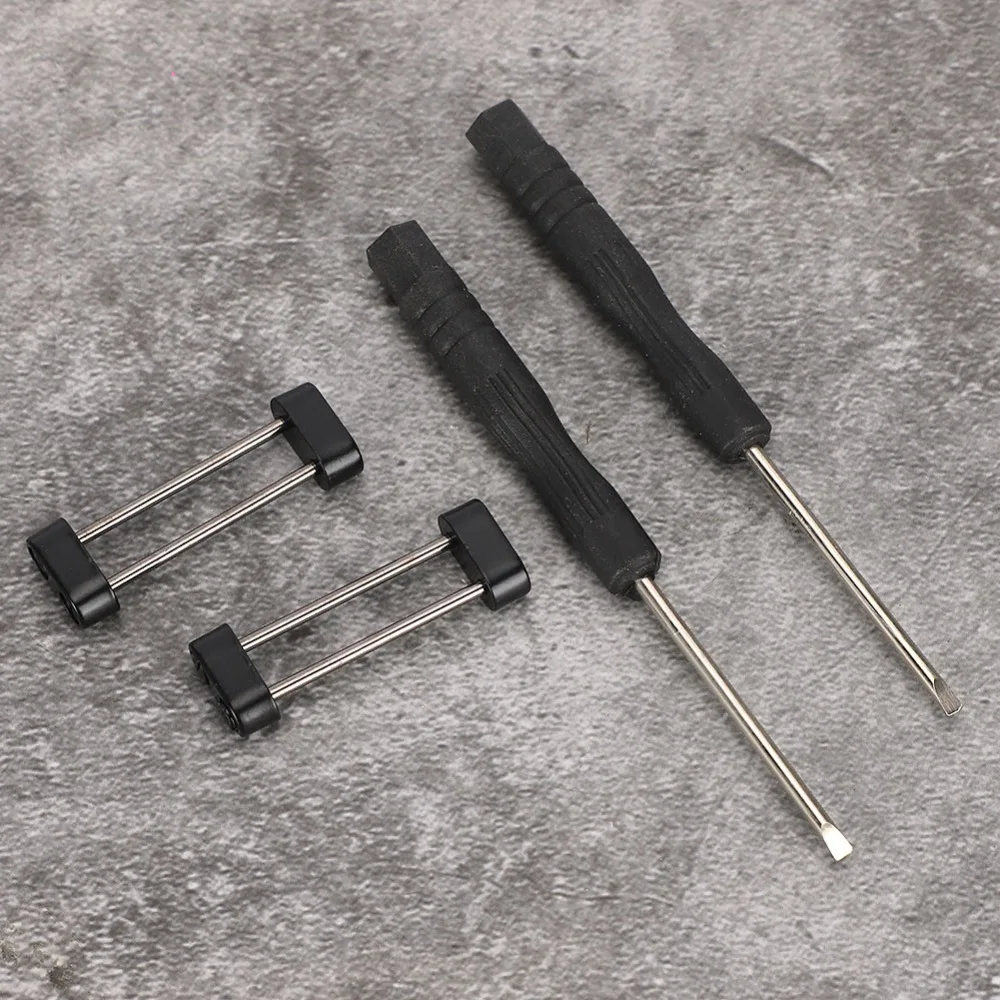 24mm Watch Connector Straight Rod Black Strap Adapter Wear-resistant Matched Set Connecting Rod for SUUNTO CORE
