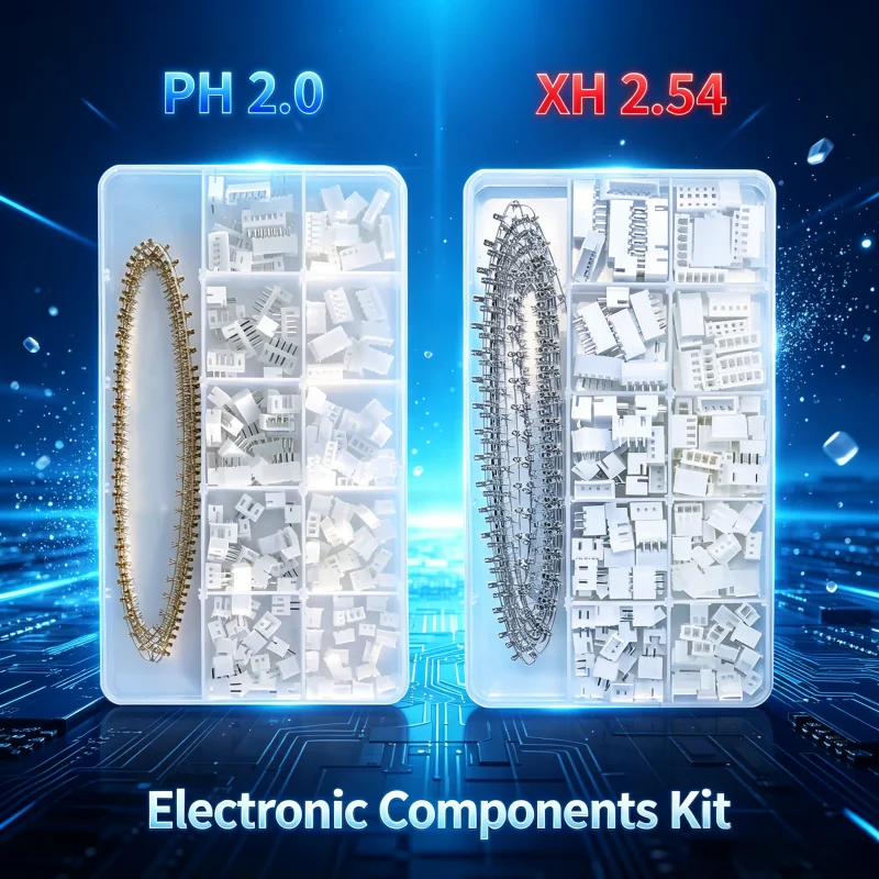 460PCS JST PH2.0mm XH2.54MM Connector 2/3/4P Housing Socket Plug Connector Terminal Wire Cable Pin Header Crimp Terminal Assortm