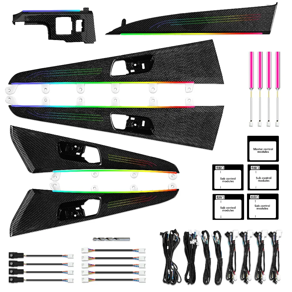 

Обновление 256 цветов Symphony Led интерьер автомобиля окружающее освещение для Toyota Crown 2015-2018 атмосферные полосы аксессуары