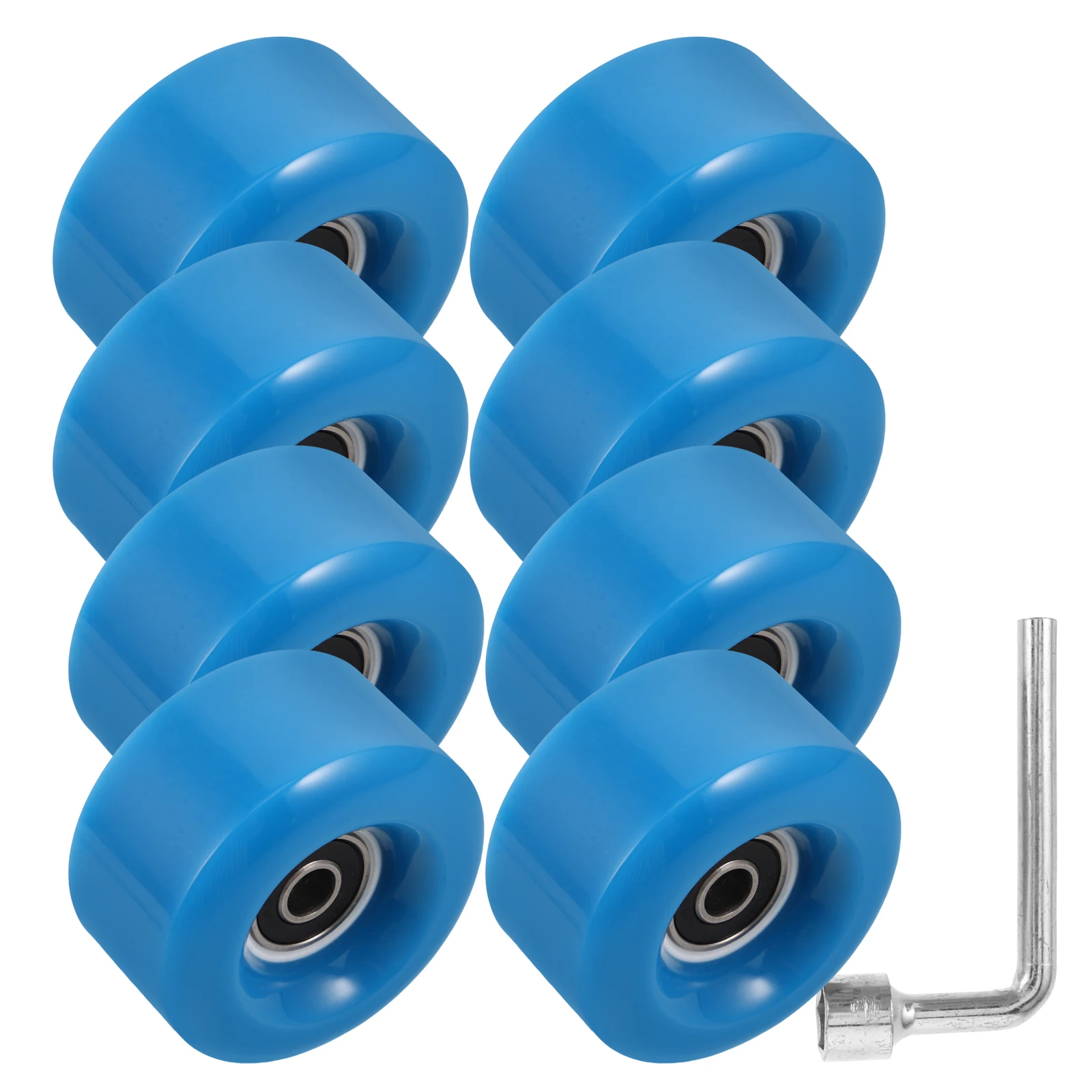 

1 set Durable Pu Replacement Wheels Bearings Outdoor Quad Roller Double Row Skating Accessories Luggage Repair Scooter Wheel