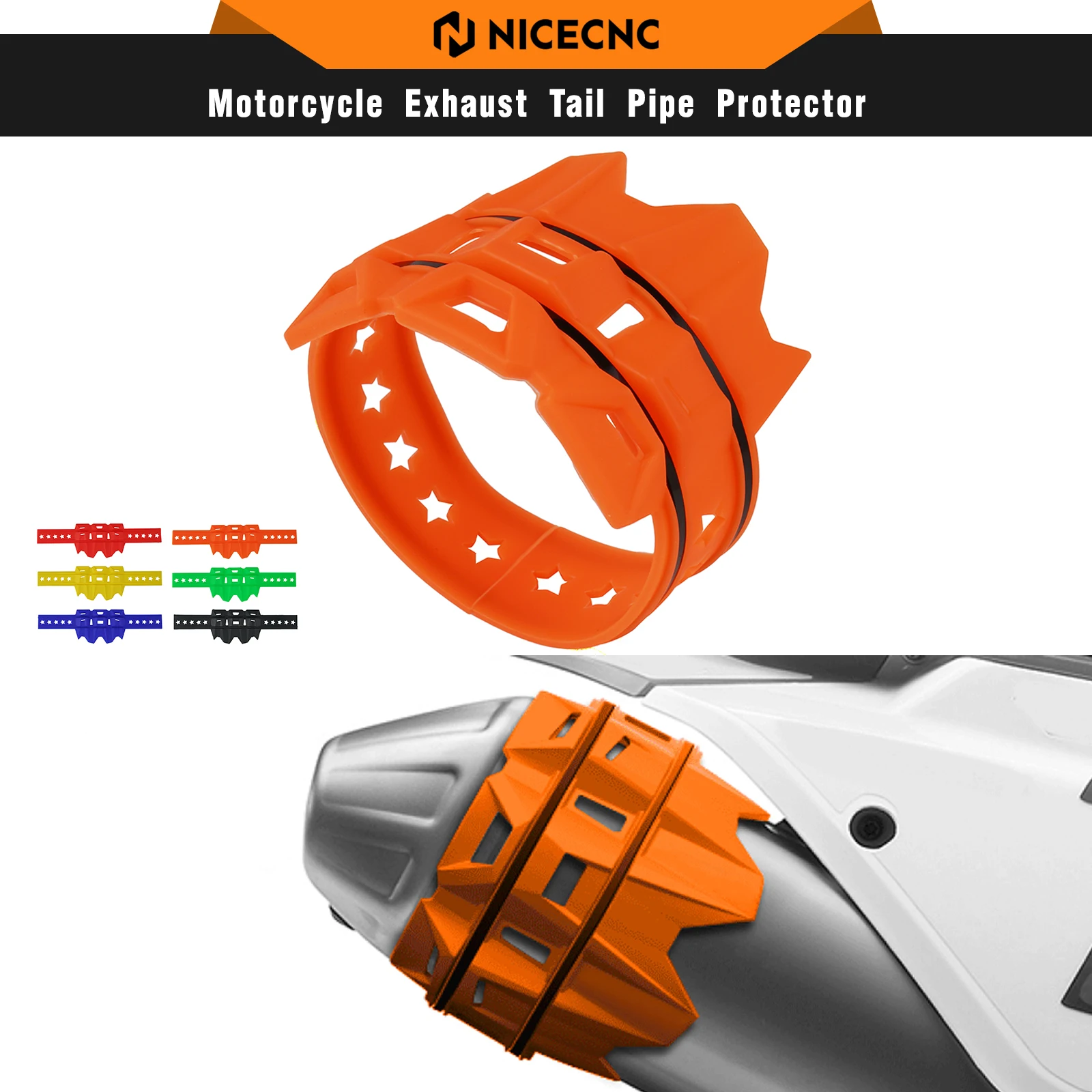 

NICECNC For KTM TPi EXC 300 Exhaust Tail Pipe Protector Cover For KTM EXC-F 350 SX 125 SXF 450 XC 250 XCF XCW 500 XCW-F SIX DAYS