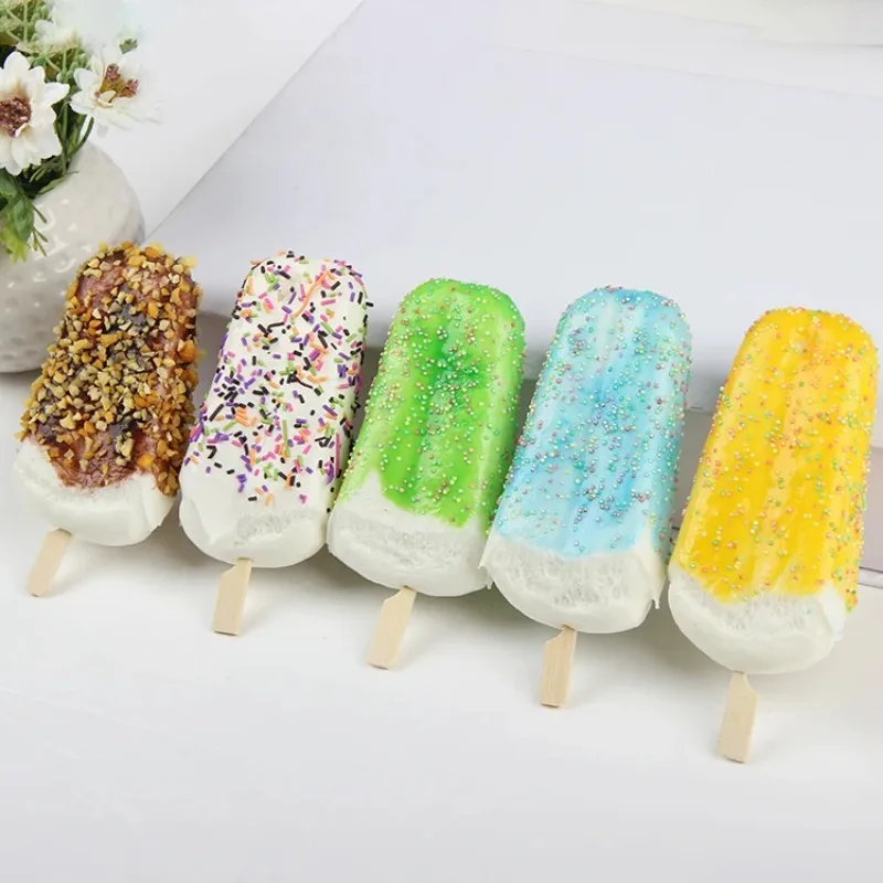 11*5CM 6 Color Kids Artificial Ice Cream Squishy Toys Cute Charm simulation Foods Decor Children\'s creativity Photographic props