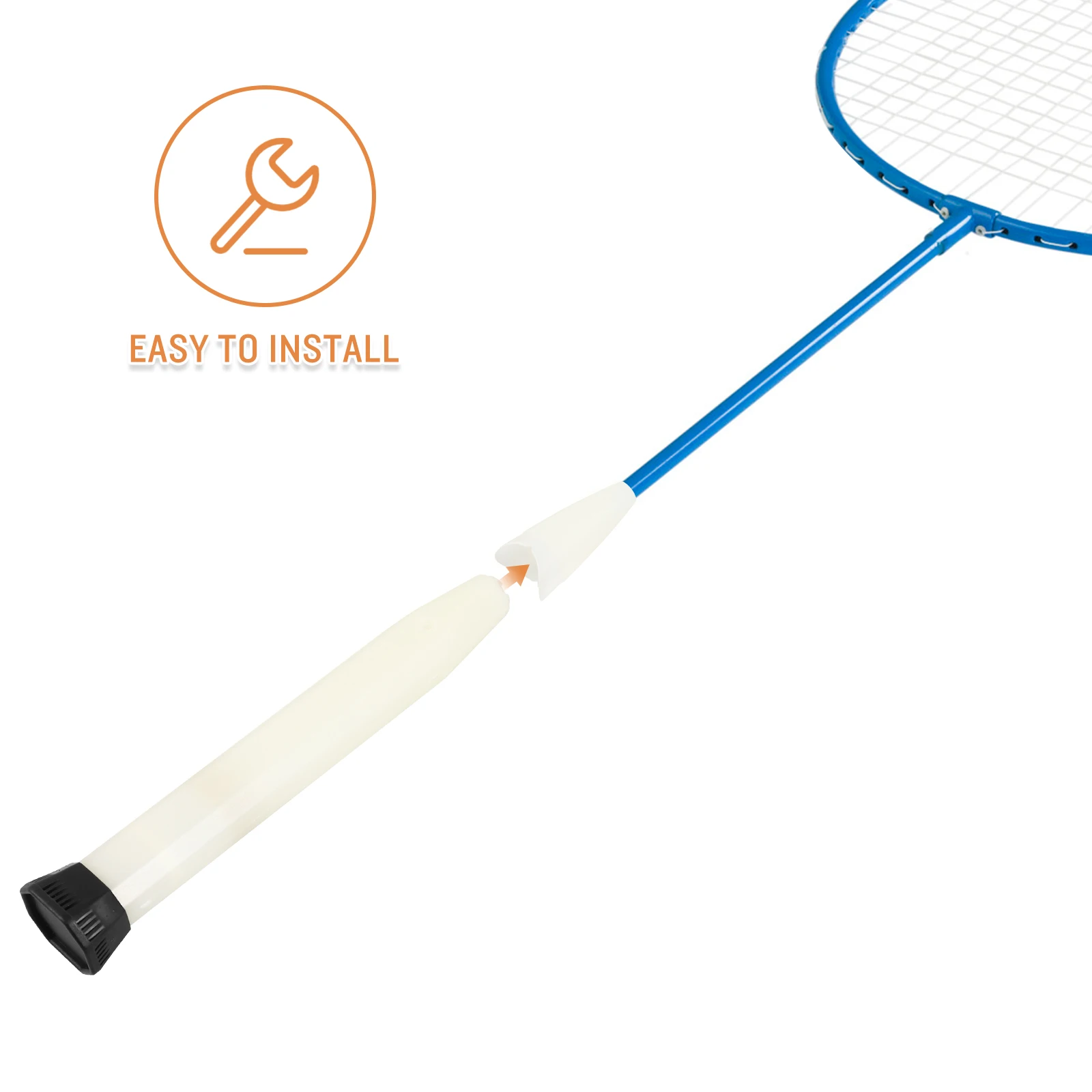 

1Set Floating Handle Plastic Bat Grip Replacement Exquisite Workmanship Low Injury Risk Non-Slip Tennis Racket Grip Sports Gear