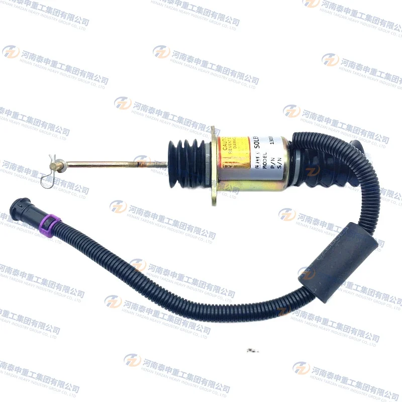 Diesel Engine Shut-Off Solenoid Valve, Charger Switch, Excavator Accessories, Fuel Cutting, 13039205, Dt118-1