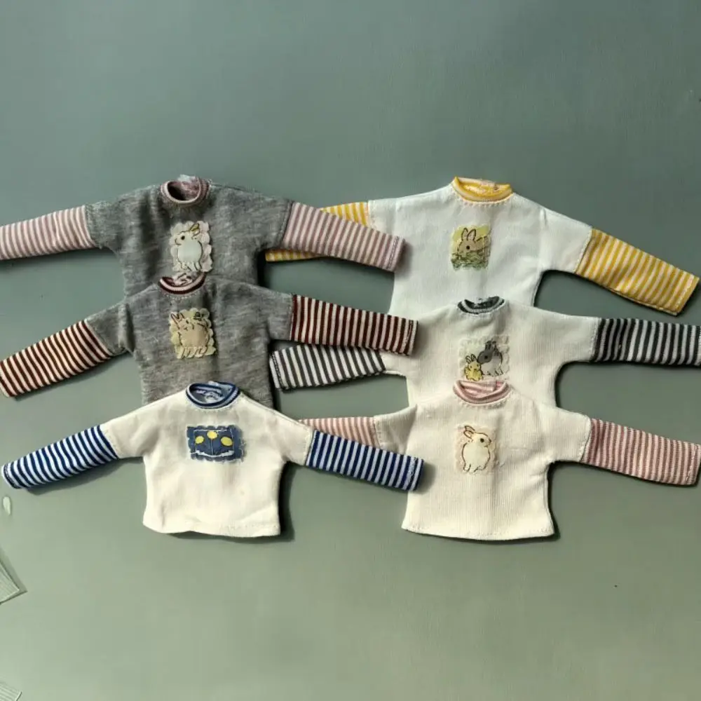 DIY Handmake Fashion Stripe Shirt 6 Styles DIY Gift Toys Casual Wear Shirts Doll T-shirt Tops for for blythe Dolls