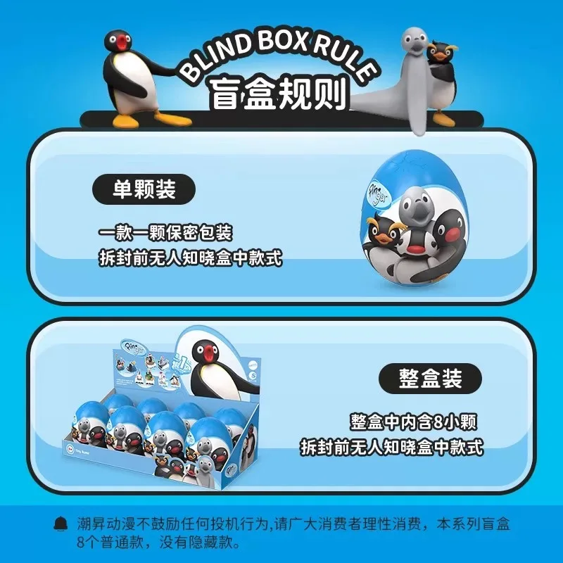 Adorable Pingu Penguin Family Miniature Scene Twist Ball Trendy Blind Box Trendy Toy Classic Anime Blind Box view 6