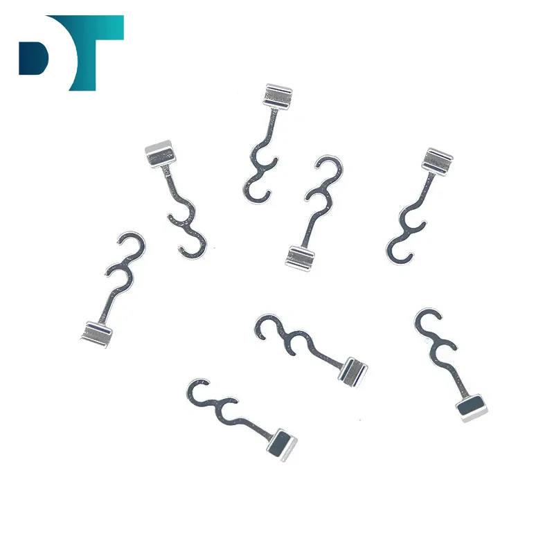 10Pcs/bag Dental Orthodontic 90 Degree Hook Sliding Crimpable Hook Orthodontic Long Curved Hooks Dentistry Materials