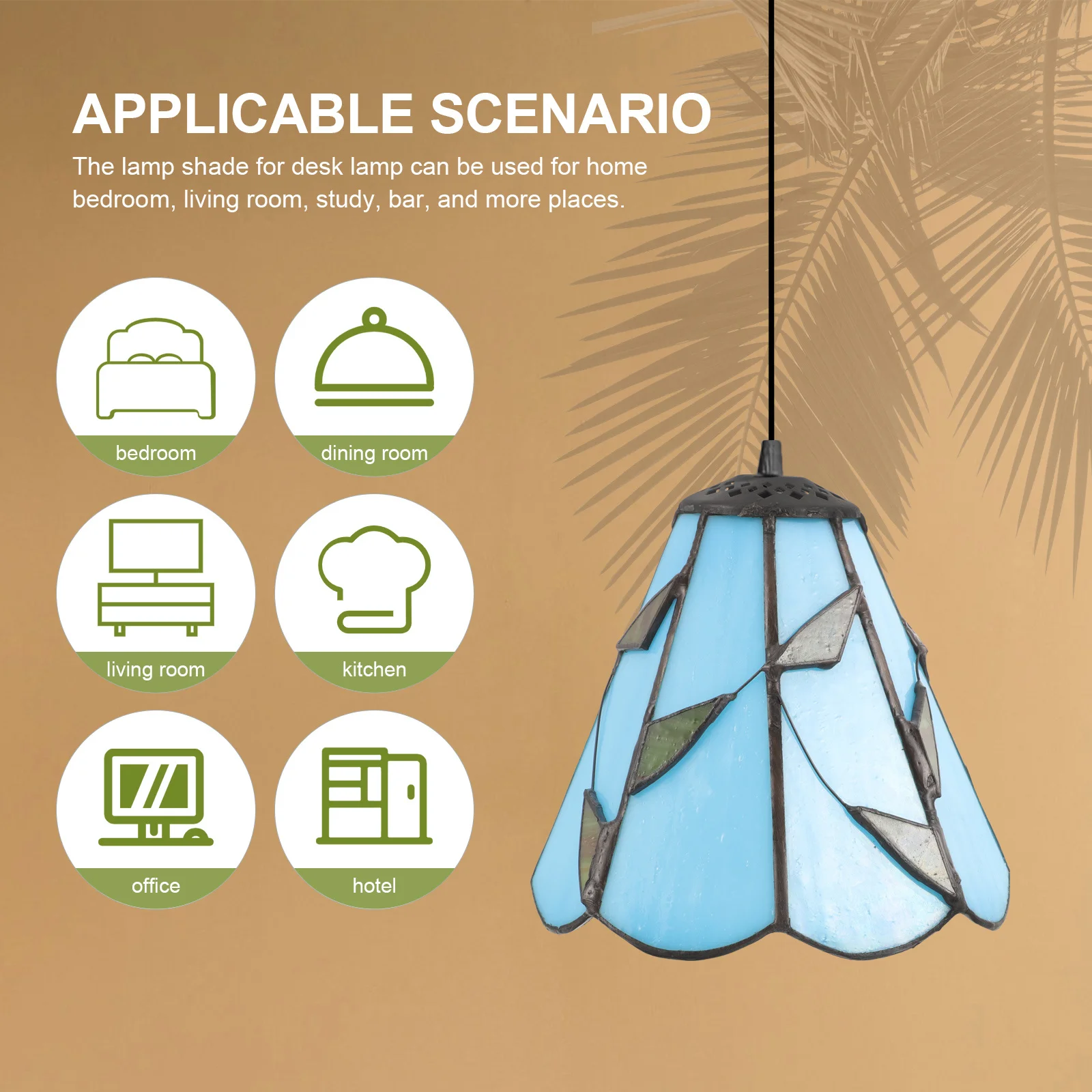 

Minimalist Glass Leaf Lampshade Lightweight Plastic and Glass Lamp Cover for Bedroom Living Room Study Bar Decorative Light