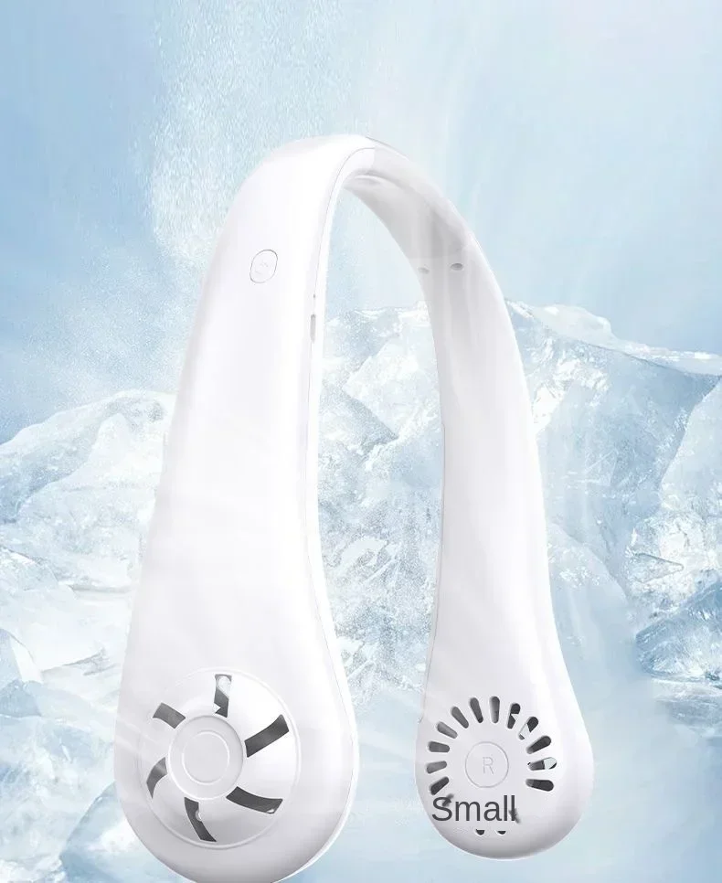 Portable Bladeless Neck Fan 5000mAh Rechargeable Personal Cooling Fan 5-Speed Quiet Wearable Fan for Travel Sports Outdoor