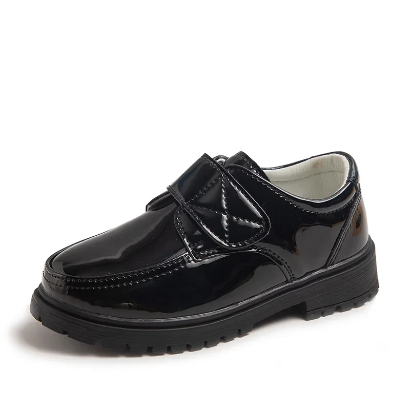 Kids Leather Shoe British Style Black Shoes for Boys Breathable Non-slip Children's Causal School Uniform Shoes Formal Versatile