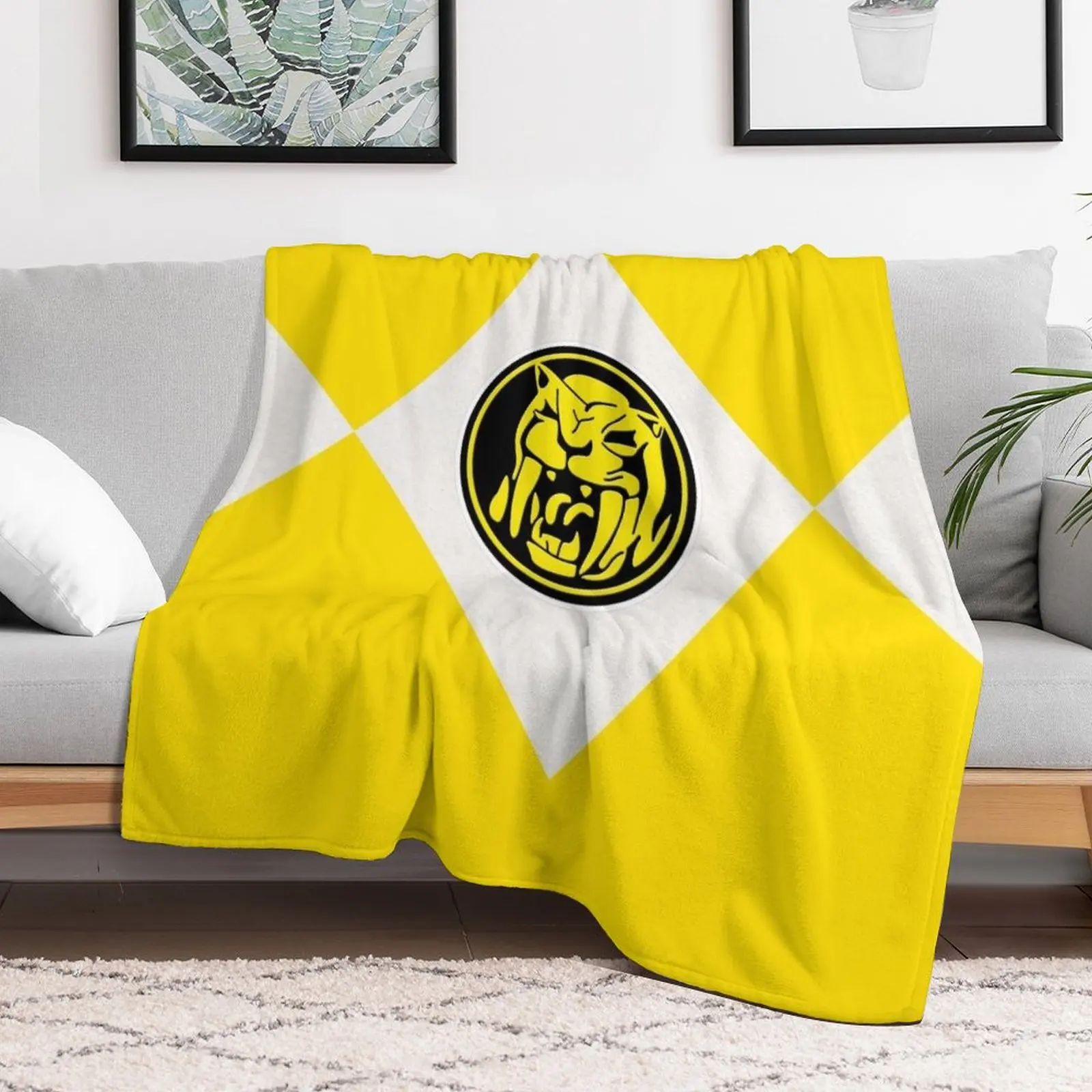 Saber-Toothed Tiger Dinozord Throw Blanket