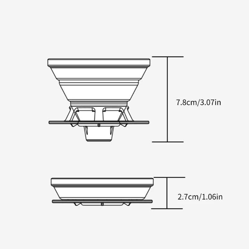 Silicone Coffee Drip Filter Cup Campings Coffee Drippers Coffee Making Tool 203C