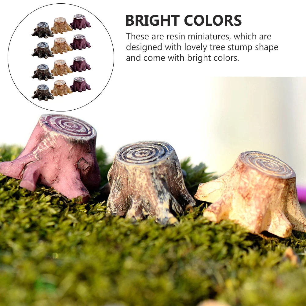

Cartoon Tree Resin Miniature Garden Accessories Ornament Landscape Decoration for Terrariums Micro Models Ornament Mini Root
