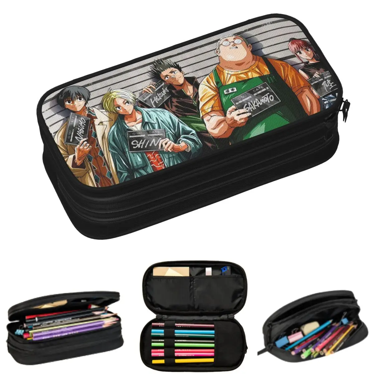 

Sakamoto Days Anime Manga Pencil Cases for Student Gifts Pen Box Pencil Bag Large Capacity Pencil Pouch