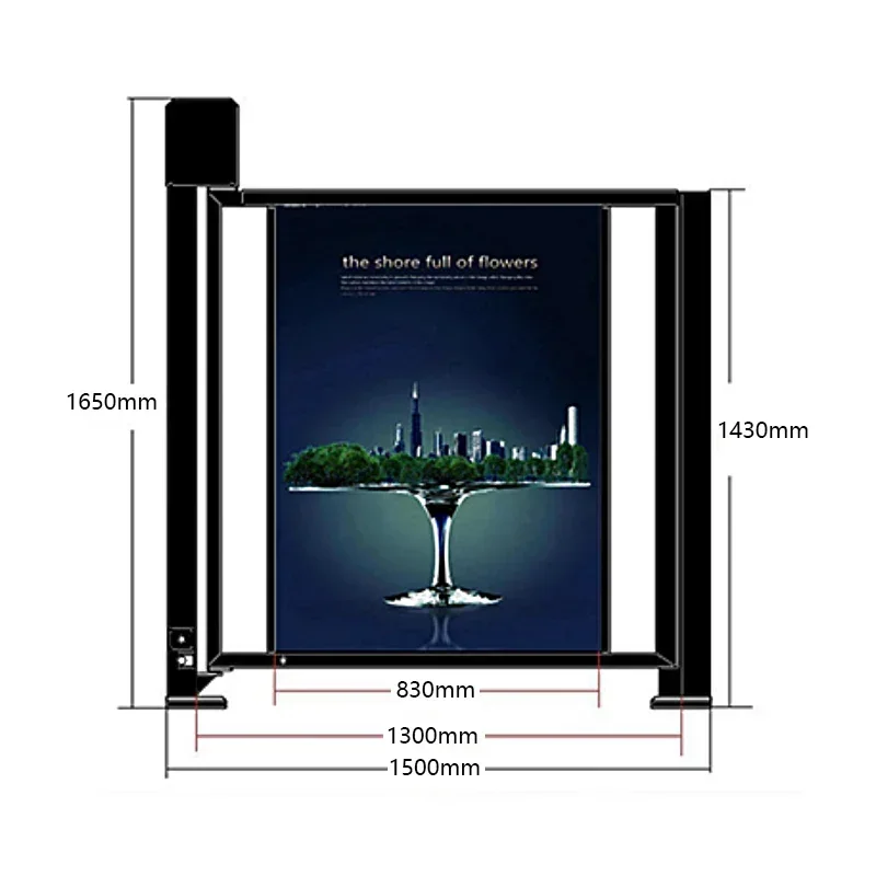 Security Control Pedestrian Passages Barrier Gate Smart Community Advertising Door with factory price