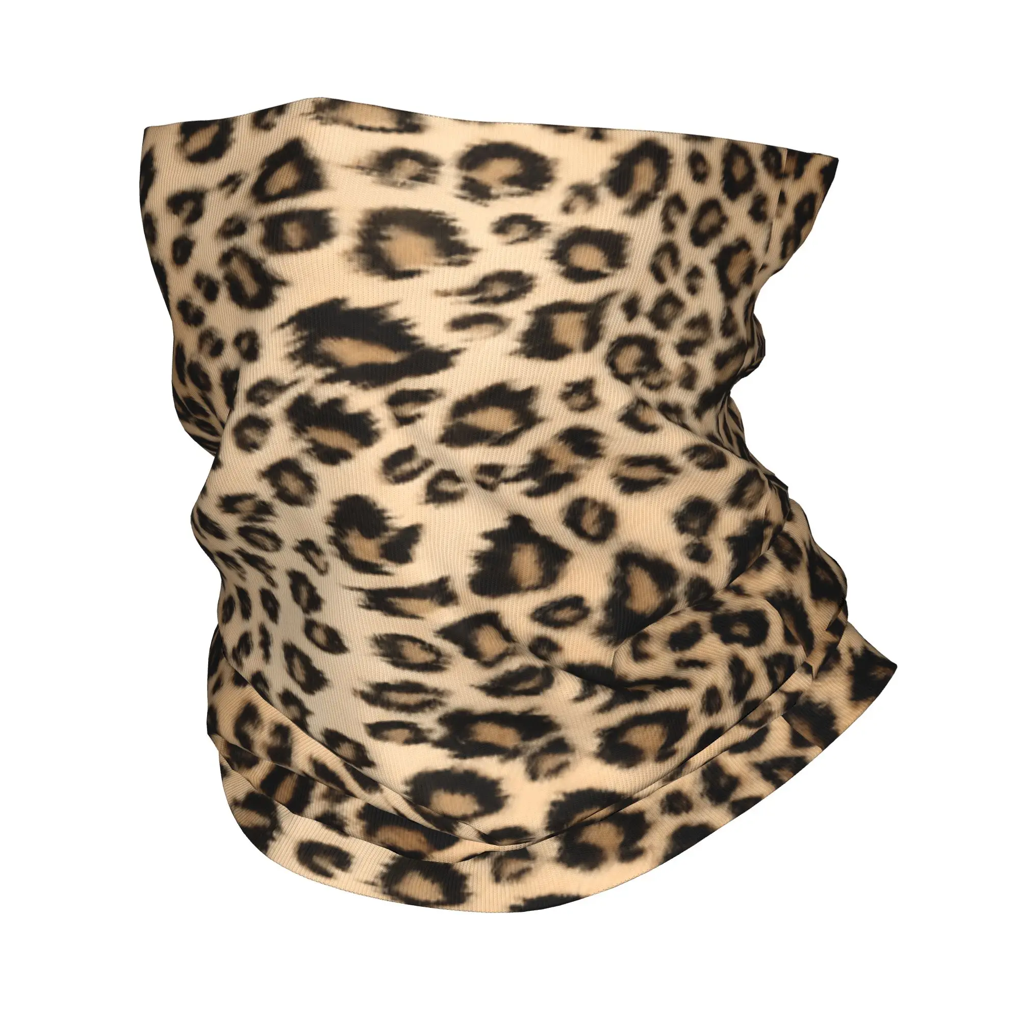 Wild Leopard Print Balaclava Riding Fishing  Bicycle Mask UV Protection Soft Bike Tactical Mask Autumn Fashion Punk Neck Gaiter