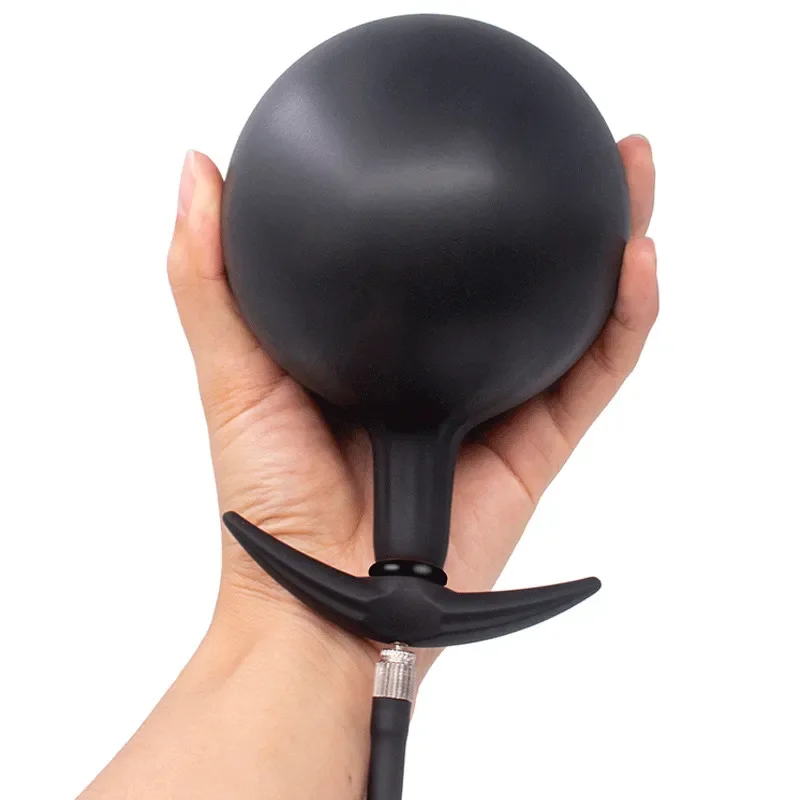 Boule Gonflable en Acier et Silicone, Dilatateur Anal, pour Élargir l'Anus, Portable