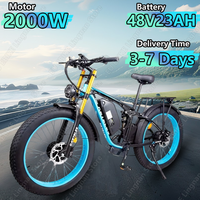 KETELES K800PRO Electric Bicycle 2000W Motor 48V23AH Adult Electric Bike Hydraulic Disc Brake 26 inch Tire Mountain Snow E-bike