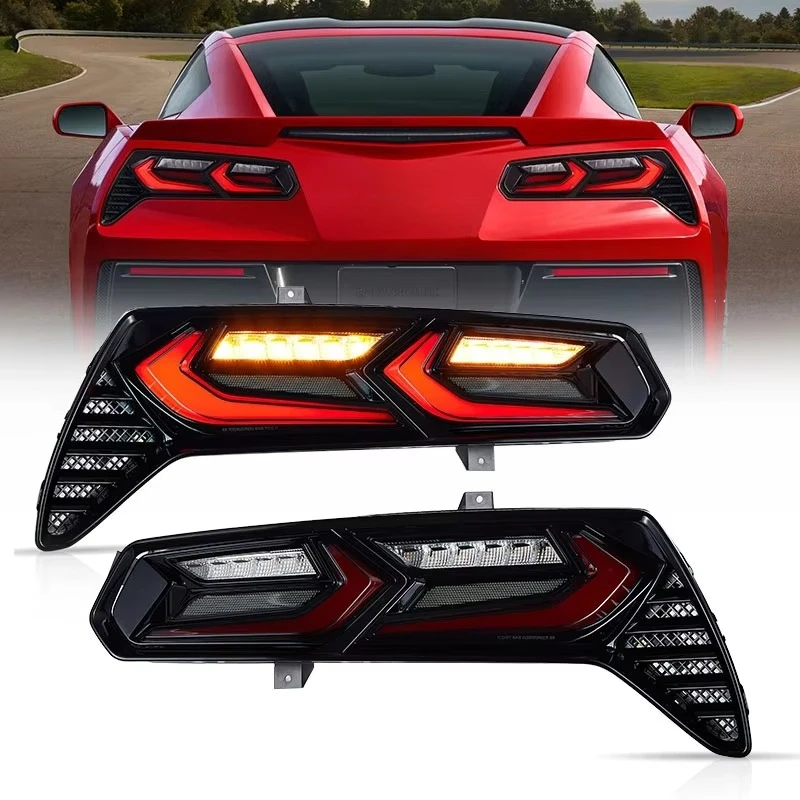 

VLAND Factory Wholesales LED Taillights C8 Style Tail Lamp C7 2014-2019 for CHEVROLET CORVETTE C7customcustom