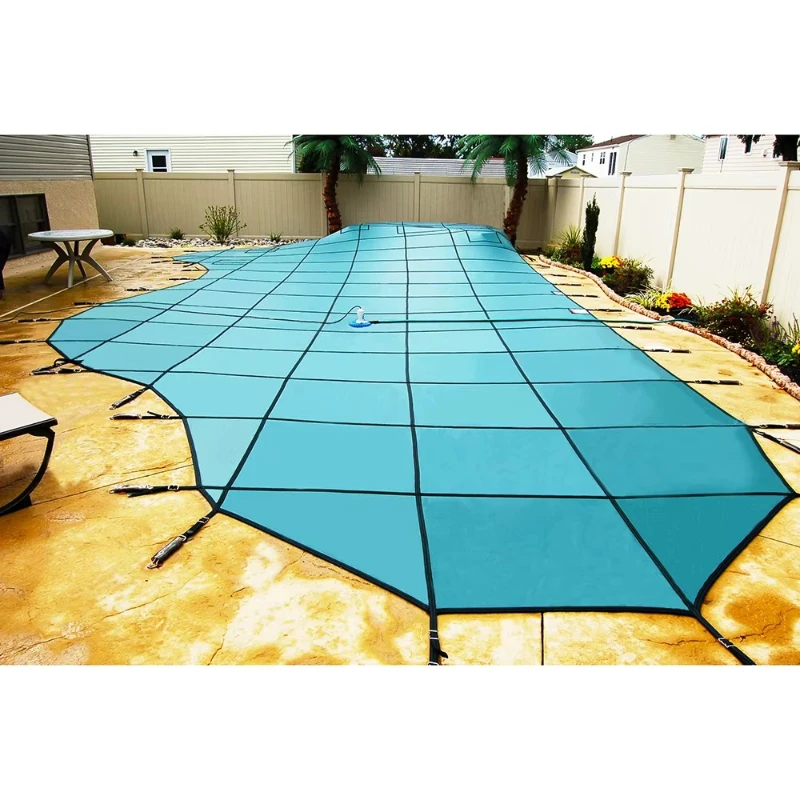 Custom polyethylene hard and easy assembly outdoor safety winter pool cover underground swimming pool safety cover