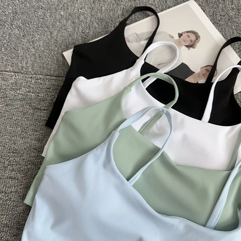 Tinta unita donna Fitness reggiseno collant Yoga gilet ad alta resistenza antiurto palestra sport Top Sexy biancheria intima traspirante per le donne palestra