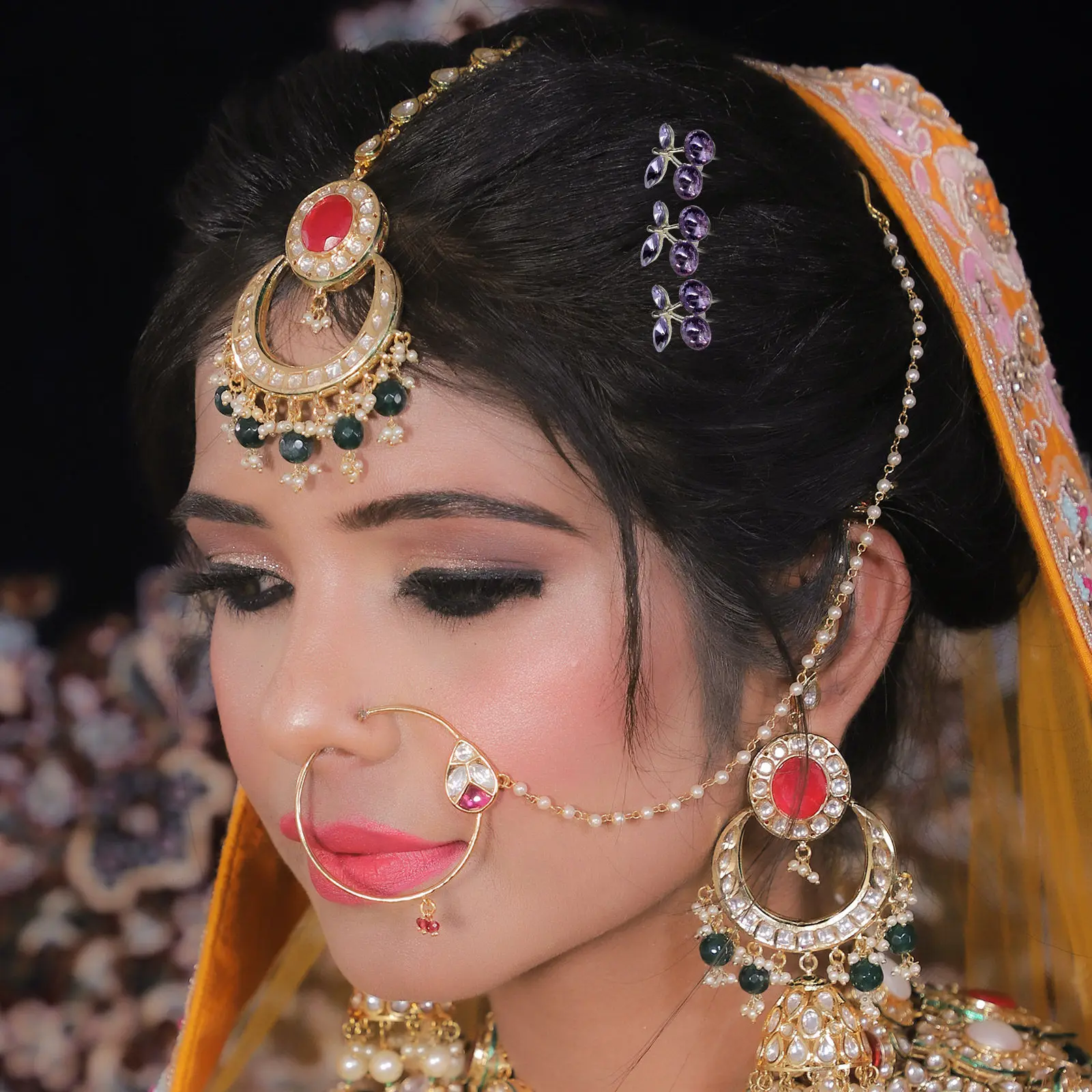 

4Pcs Bride Wedding Hairpins Rhinestone Bridal Hair Accessories Prom Bridesmaid Hair Clips Elegant Hairpins Wedding Headpiece