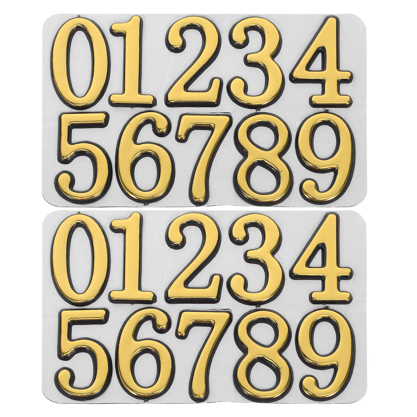 2Sets Mailbox Number Stickers Waterproof Self Adhesive Numbers for Outdoor Door Trash Bin Address Labels