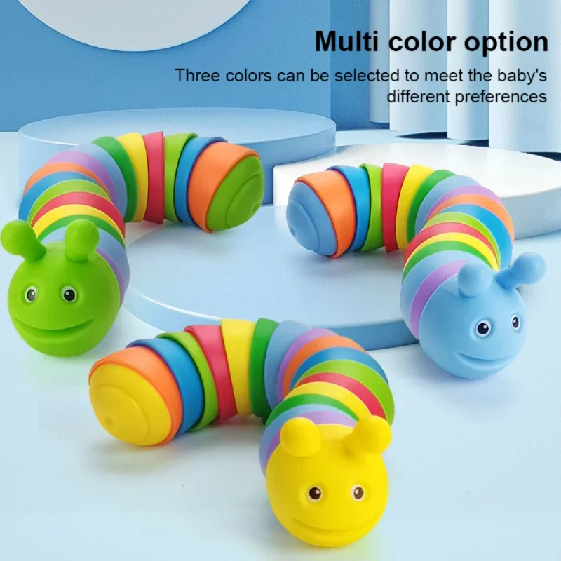 Colorful Jointed Caterpillar Sensory Toy Killing Time Relieving Stress Above Crawling Toys Decompression Puzzle Caterpillar