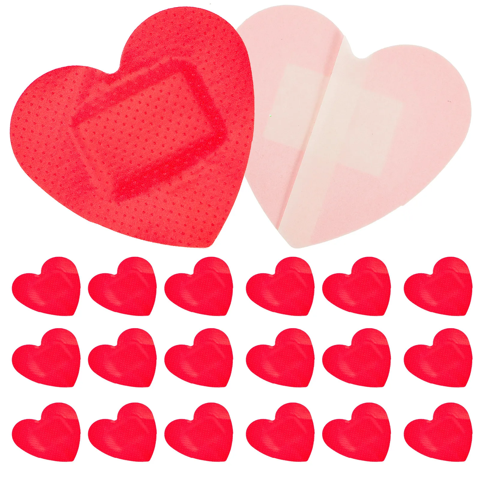 

50pcs Heart Shaped Bandages Mini Breathable Wound Care Patches Hemostatic Stickers First Aid Travel Dressing Premium Material