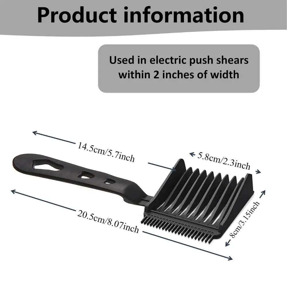 Ferramenta de estilo masculino barbeiro fade pentes ergonômico plástico corte de cabelo pente barbeiro suprimentos gradiente design curvo posicionamento pente