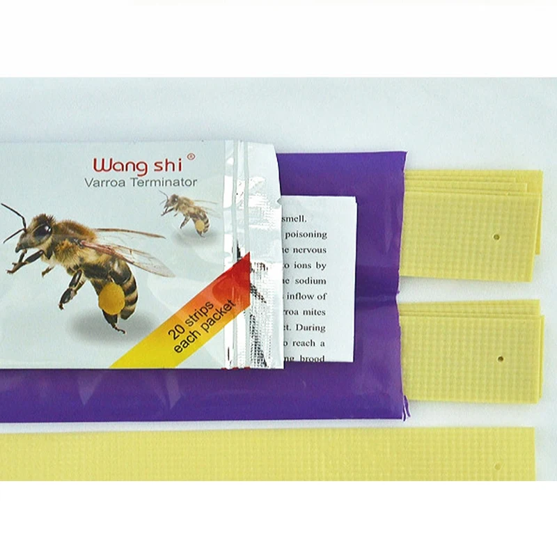 Special offer 5PCS Wangshi Manjing 20Strips Flumethrin Strips Apiculture Varroa Treatment Beekeeping Supplies Medicine for Bees