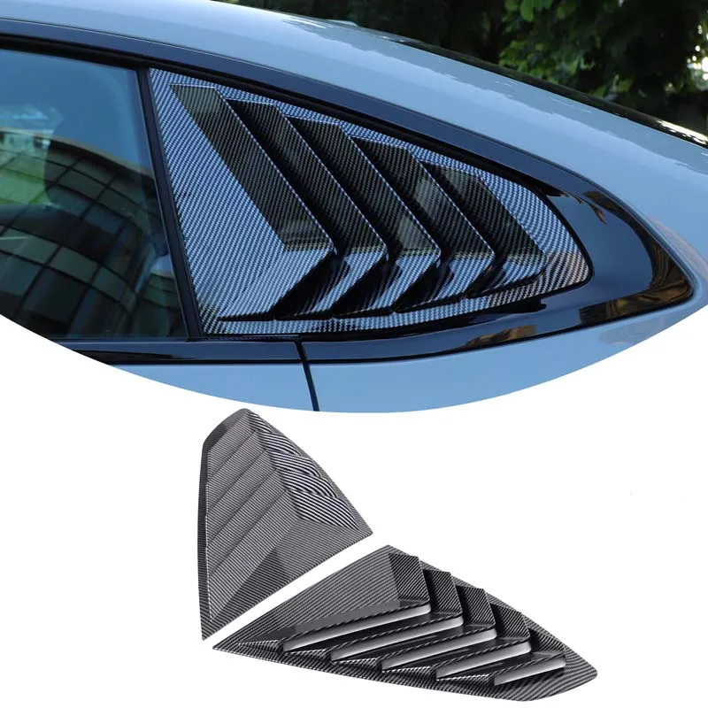 

For BMW 4 Series/BMW i4 G22 G23 G26 G30 2020-2024 Car Rear Triangle Decorative Blinds ABS Carbon Fiber Car Accessories