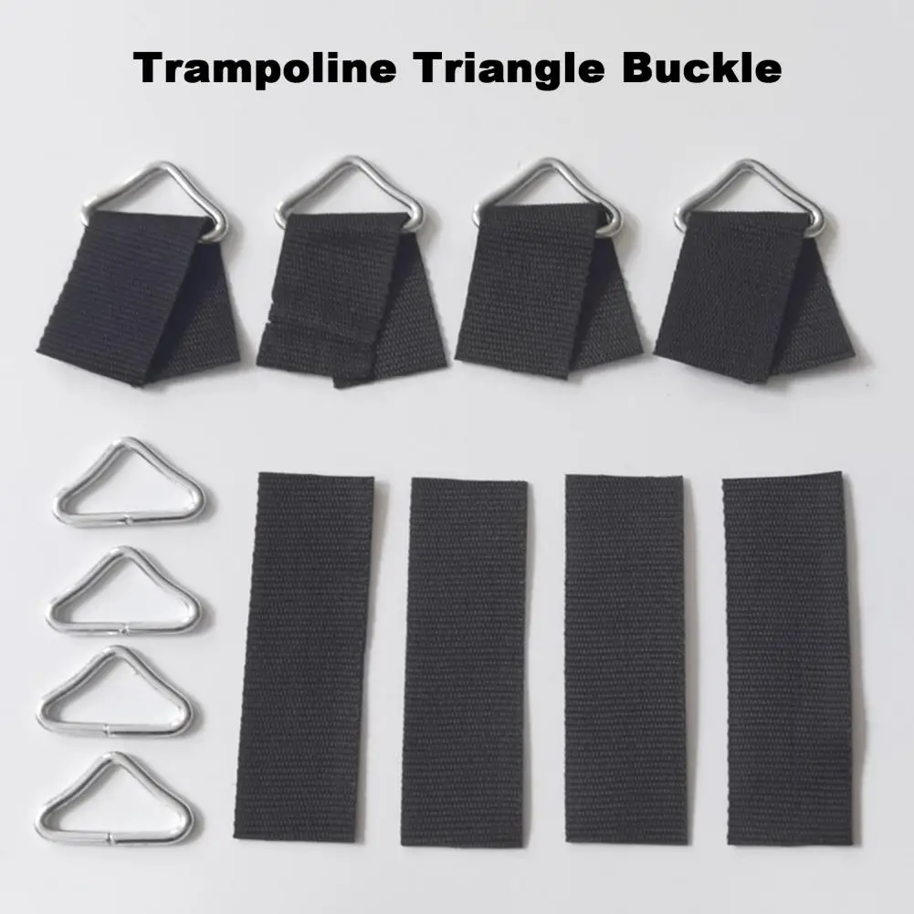 High Harness Triangle Buckle Heavy Duty Galvanized Steel Trampoline Triangle Buckle Set with Webbing 30pcs Metal for Kids