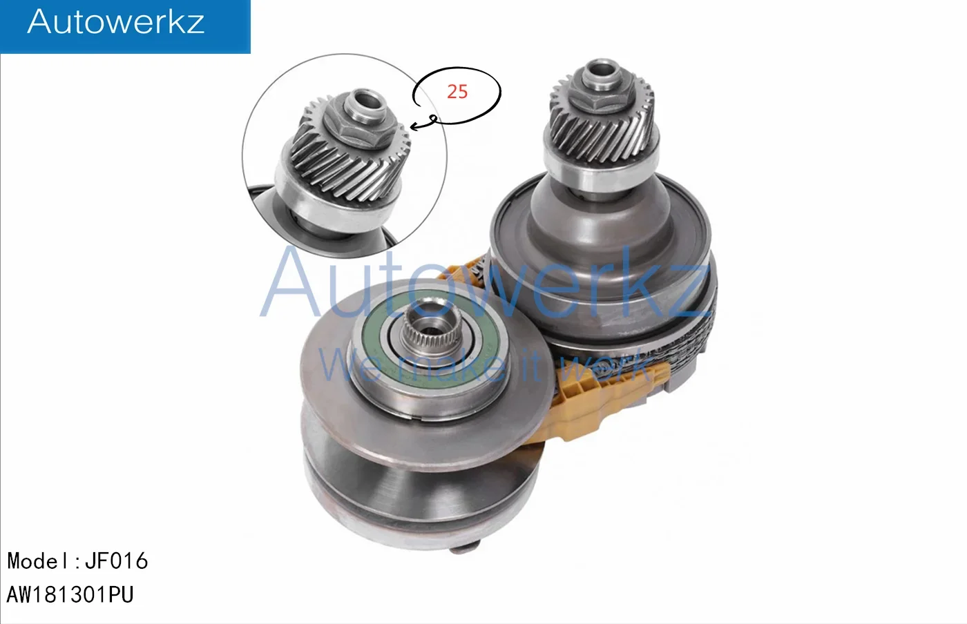 Transmission CVT JF017 JF016 JF015 JF011 Pulley Set With Belt 901074 901068 901047 901066