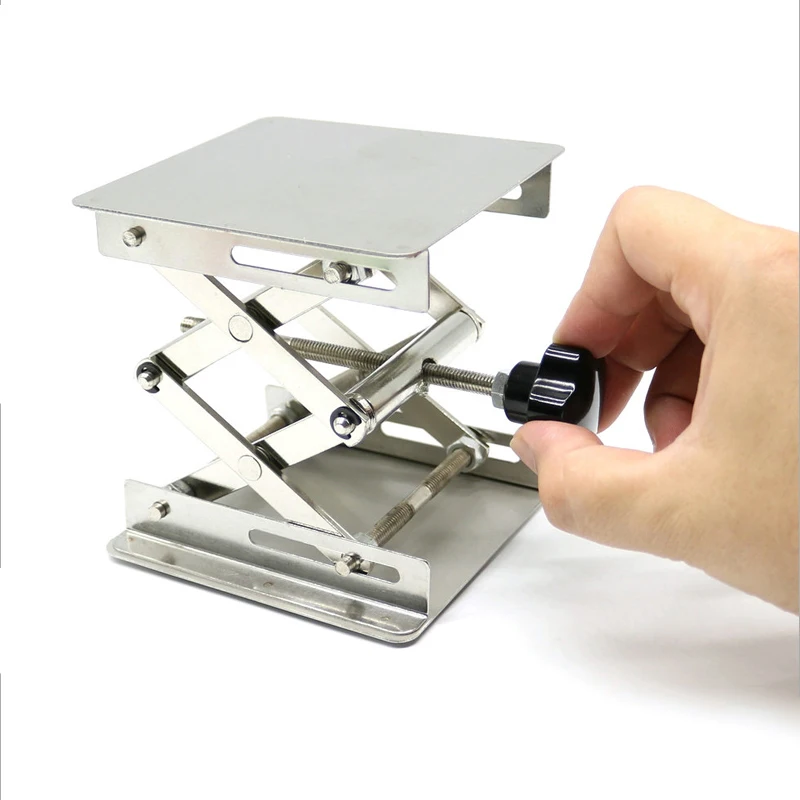 4 "x4" 100x100mm 스테인레스 스틸 리프트 테이블 목공 조각 실험실 리프팅 스탠드 랙 리프트 플랫폼 목공 벤치