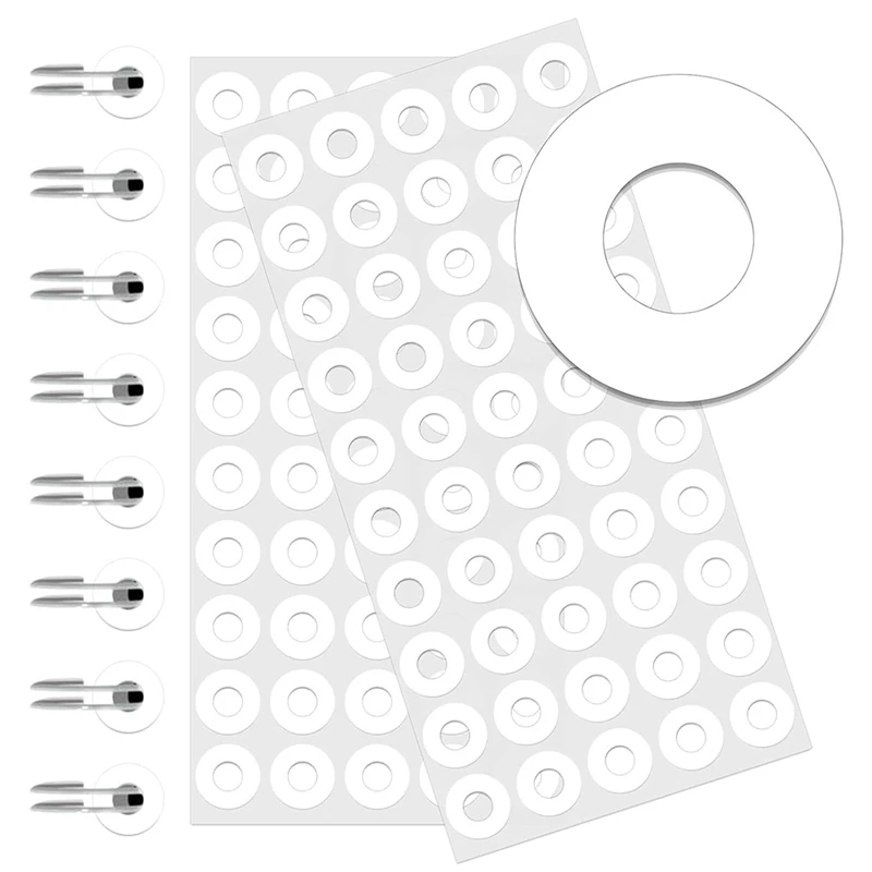 Self-Adhesive White Hole Reinforcement Stickers,1/4In Diameter Hole Punch Reinforcement Labels For School, Office, 2500Pcs