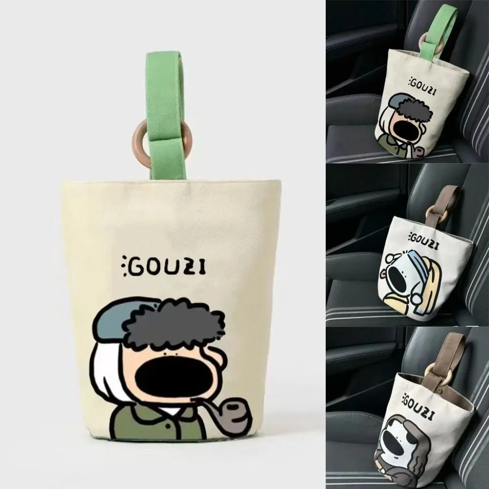 Canvas Tote Bags New Solid Color High-capacity Underarm Handbag Cartoon Print Crossbody Single Shoulder Bag Female