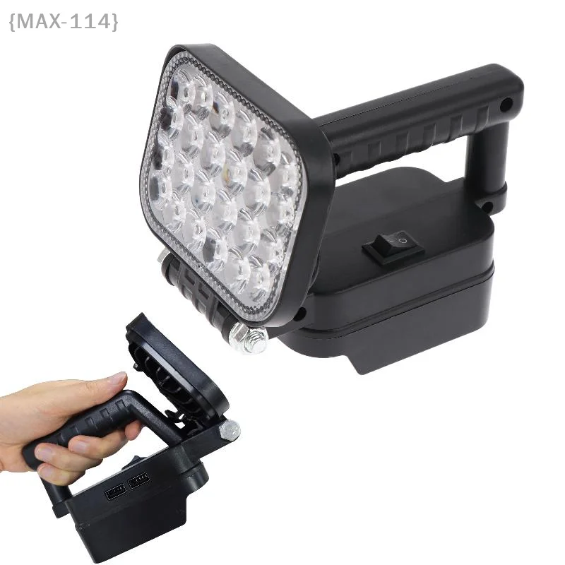 【No】Cordless Portable Spotlight, Handheld LED Work Light for Outdoor Fishing & Emergency, Uses Lithium Battery