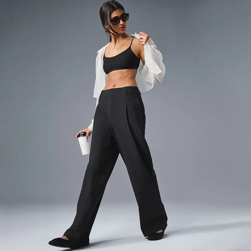 Goddess Yoga High Waist Pursuit Trouser (Regular) Lightweight and Comfortable  Back Elastic Straight through suit pants