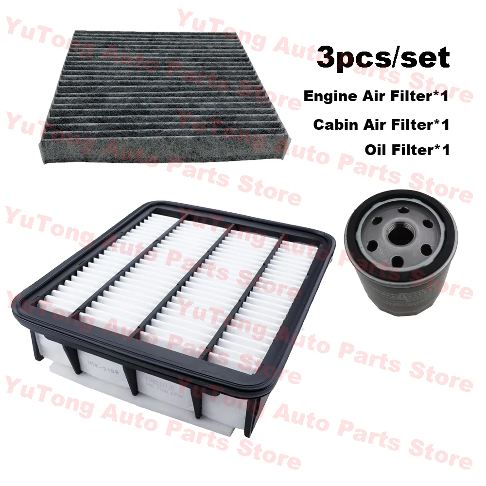 3pcs Filter Set For TOYOTA LAND CRUISER PRADO (J150) 2.8TDI-Diesel Engine Cabin A/C Air Oil Filter Kit Accessories 2009 2015