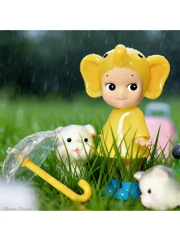 1-6pcs RAINY DAY Cute Animal Themed Doll Mystery Box Random Style Mini Figurine Collectible Toy for Desktop Decoration gifts