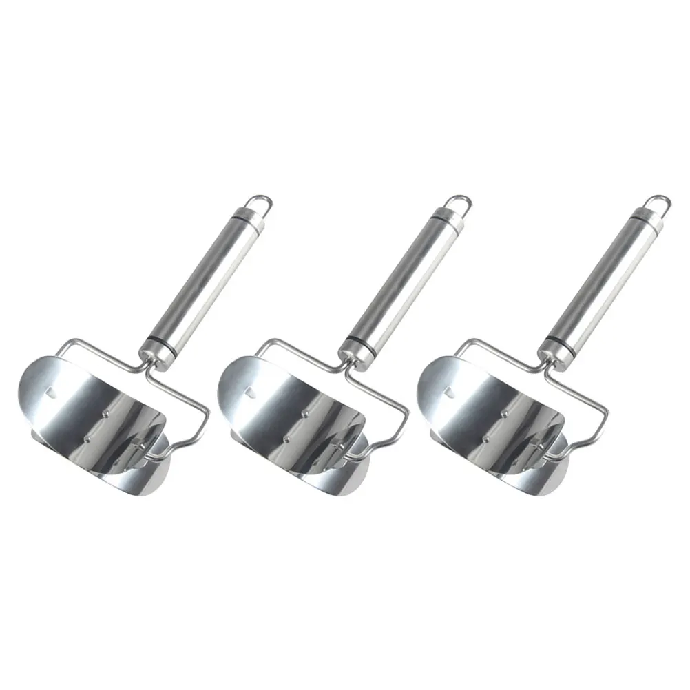 

3pcs Dumpling Stainless Steel Kitchen Tool Manual Dough Dumpling Making Supplies Roller Wrapper Maker Mold