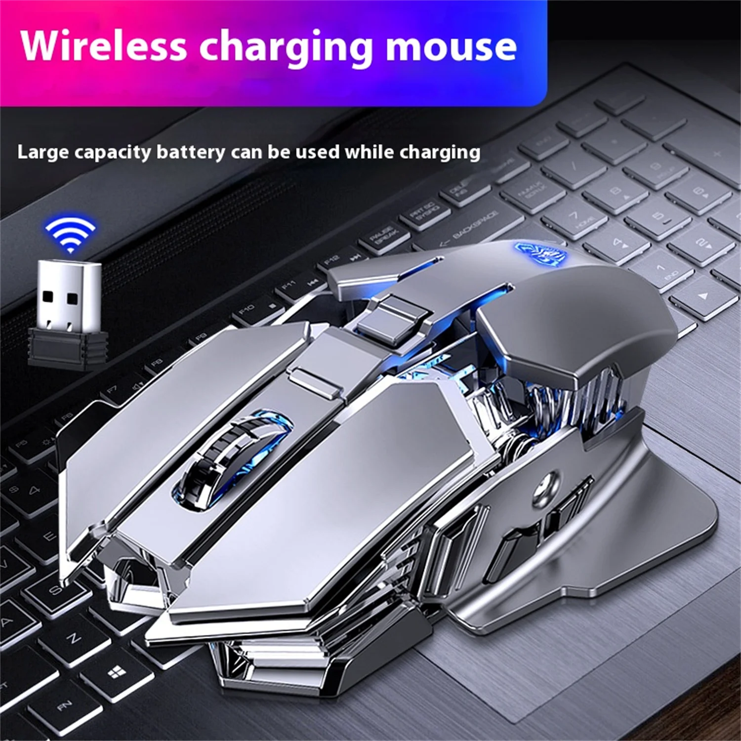 

AULA SC300 Wireless Gaming Mouse | Metal Build | Rechargeable RGB Backlit for PC/Laptop