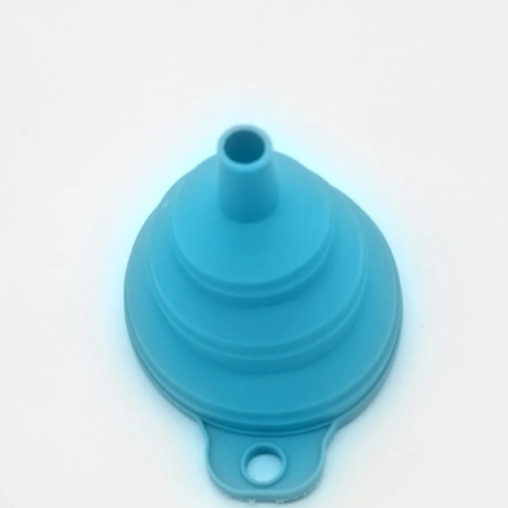 Silicone Folding Funnel Set Kitchen Accessories For Household Oil Sauce Filling Heat Resistant Durable Flexible Space Saving