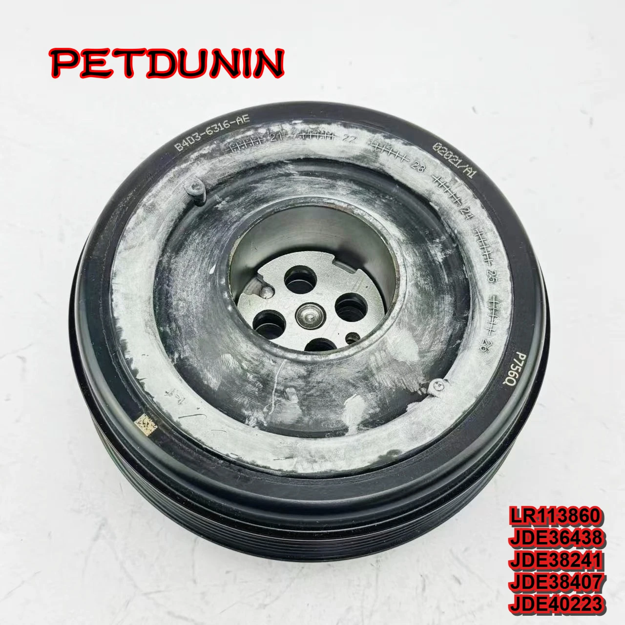 

LR113860 JDE36438 JDE38241 JDE38407 JDE40223 Crankshaft Pulley for Jaguar F-PACE E-PACE XE for Land Rover DEFENDER DISCOVERY 5
